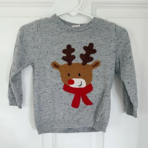 H&M Cozy Baby Christmas / Holiday Reindeer Sweater - Size 6-9 months - Picture 1 of 3